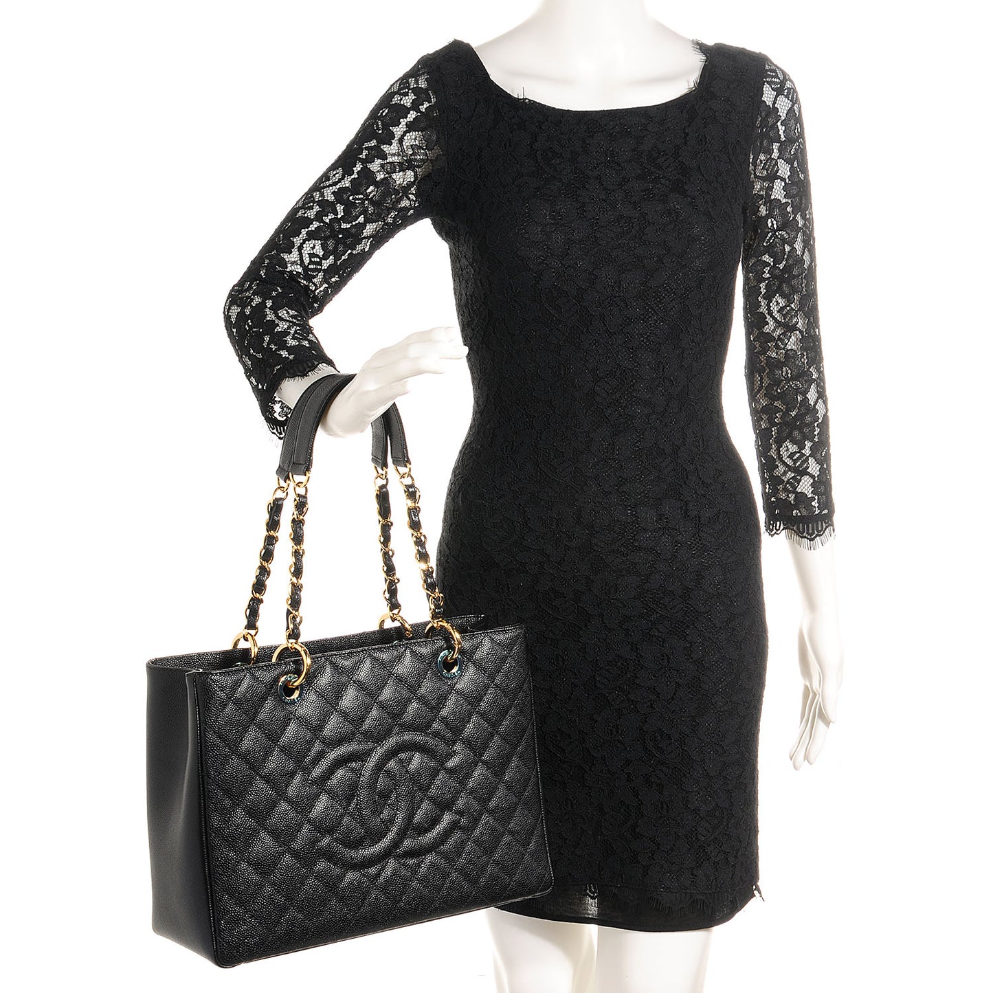 Caviar Grand Shopping Tote GST Black