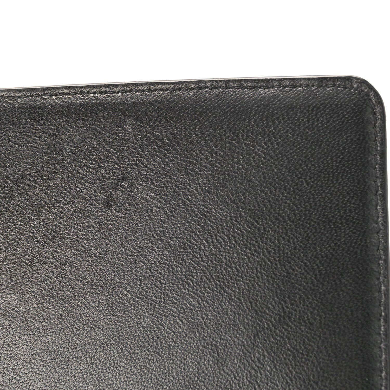Balenciaga Shiny Calfskin Logo Crocodile Embossed Ville Wallet on Chain Black 13 of 13
