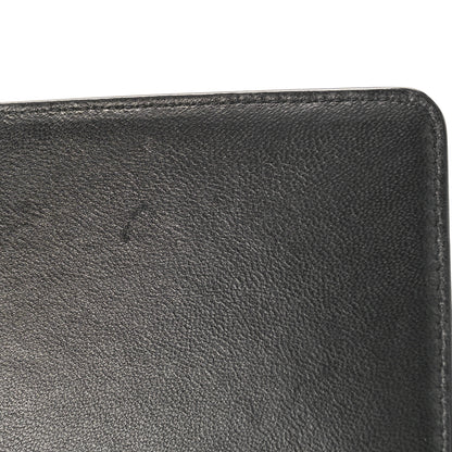 Balenciaga Shiny Calfskin Logo Crocodile Embossed Ville Wallet on Chain Black 13 of 13