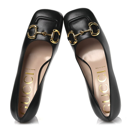 Gucci Malaga Kid Horsebit 75mm Pumps 39.5 Black 2 of 11