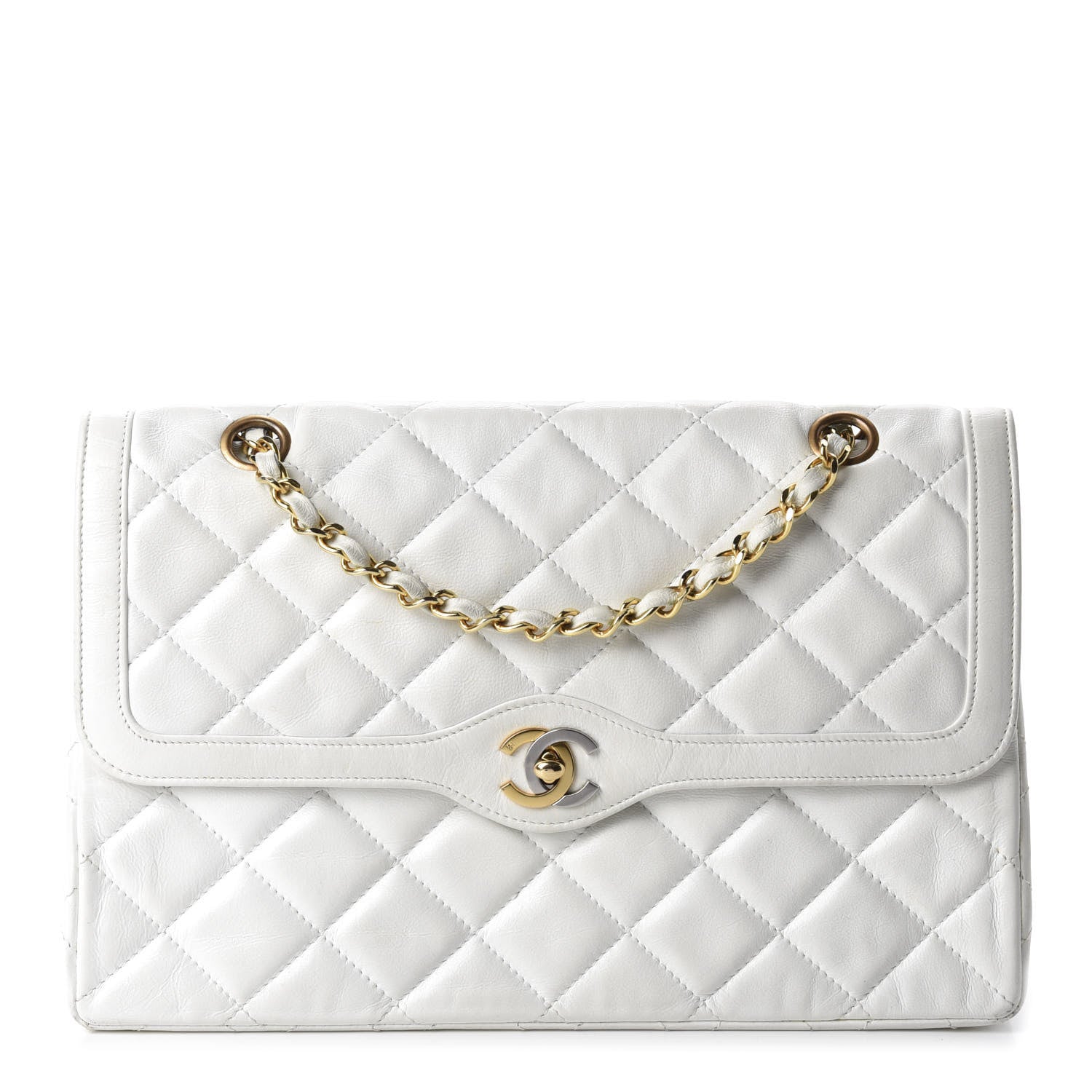 Chanel Lambskin Quilted Medium Double Flap White 1 of 21
