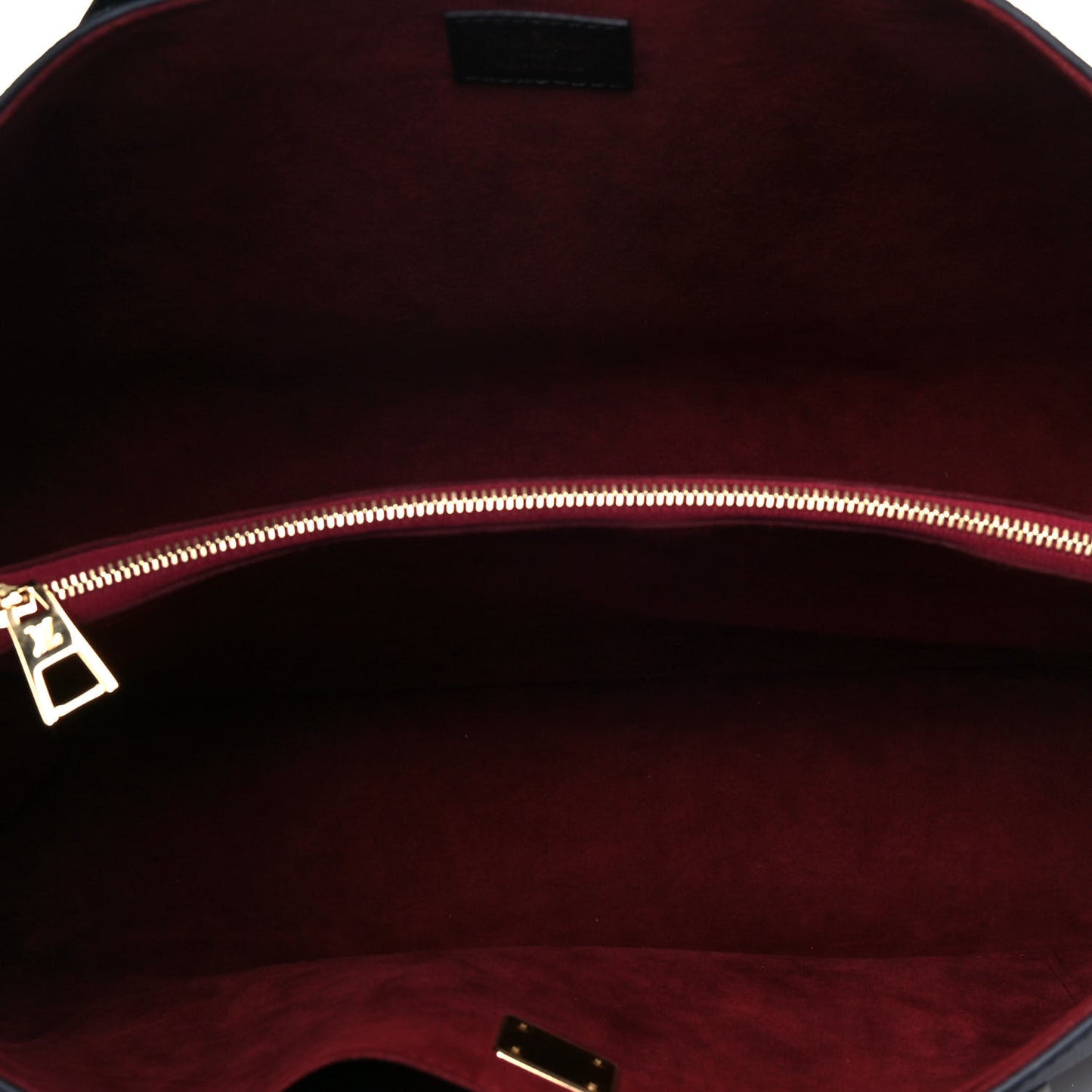 Grained Calfskin Lockme Shopper Black