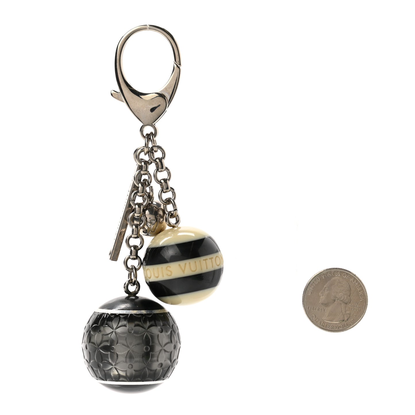 Mini Lin Croisette Bag Charm Black