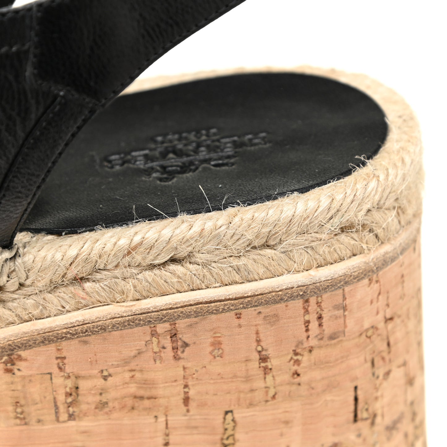 Goatskin Envie 30 Espadrille Wedge Sandals 36 Black