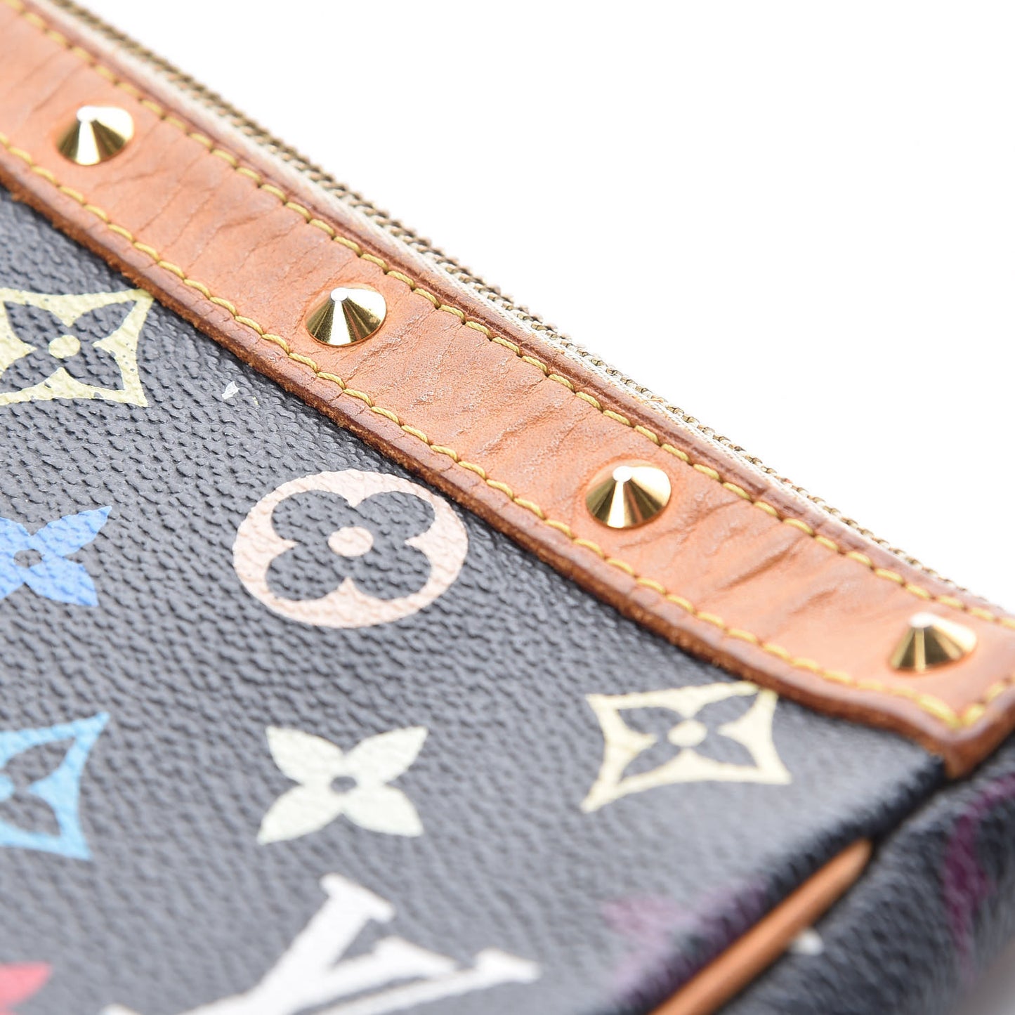 Monogram Multicolor Pochette Accessories Black