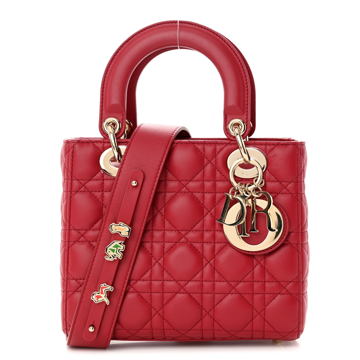 Christian Dior Lambskin Cannage Small My ABCDior Lady Dior Red 1 of 13