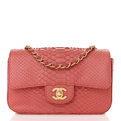 Chanel Snakeskin Mini Rectangular Flap Red 1 of 10
