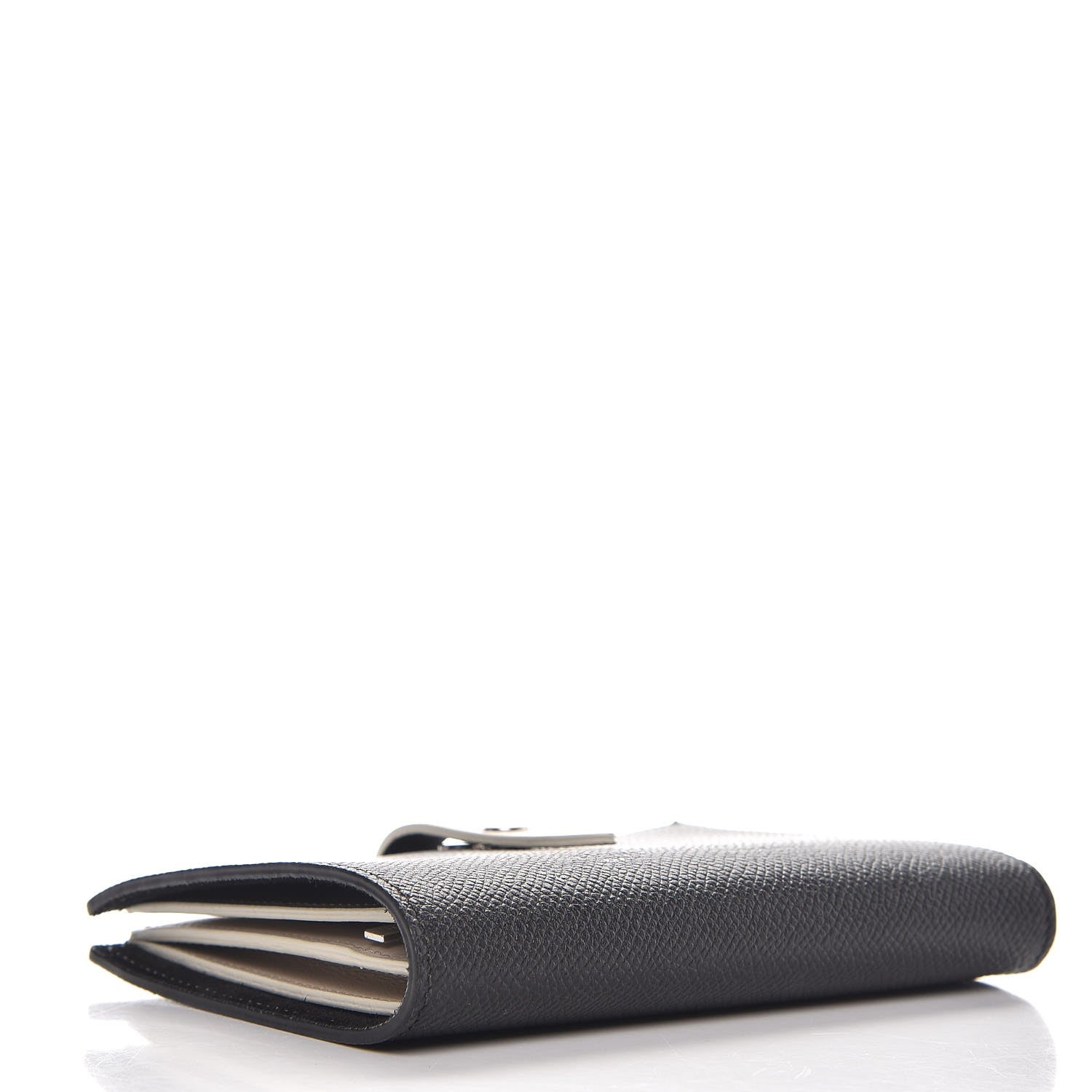 Celine Grained Calfskin Medium Multifunction Strap Wallet Black Chalk 4 of 9