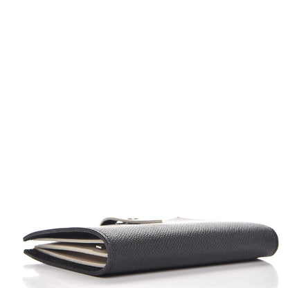 Celine Grained Calfskin Medium Multifunction Strap Wallet Black Chalk 4 of 9