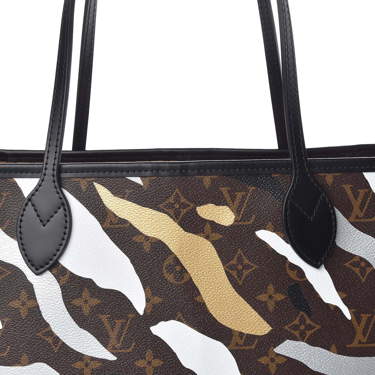 Louis Vuitton X LOL Monogram Neverfull MM Gold Silver 8 of 10
