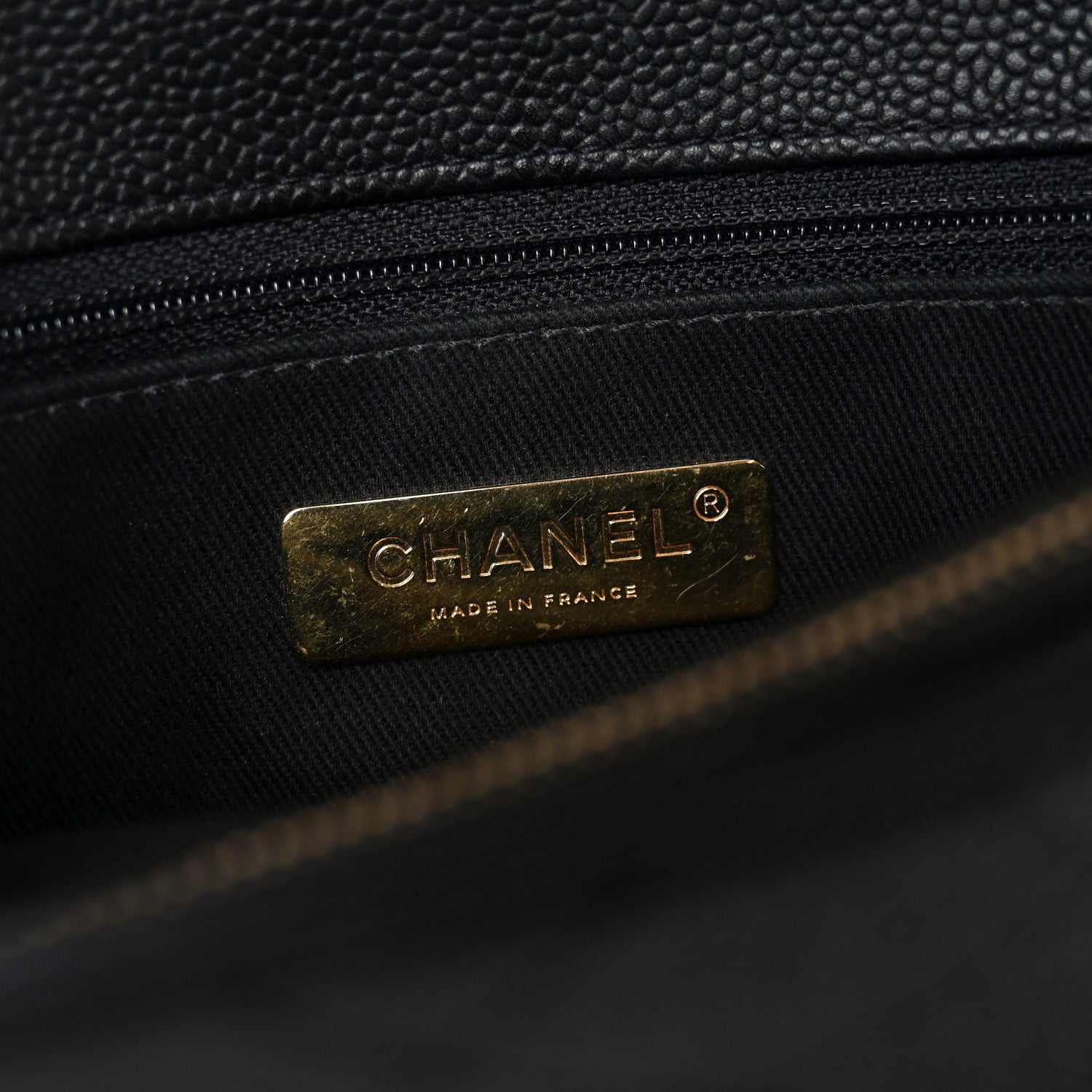 Chanel Caviar Diamond Stitched Top Handle Flap Black 6 of 11