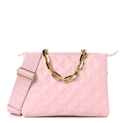 Louis Vuitton Lambskin Embossed Monogram Coussin PM Rose 1 of 12