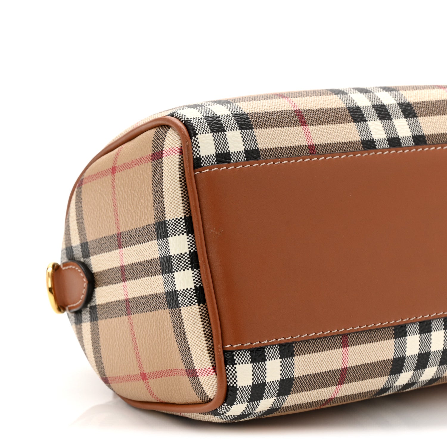 Burberry Vintage Check Mini Bowling Bag Briar Brown 8 of 9