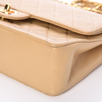 Chanel Lambskin Quilted Medium Double Flap Beige 11 of 13