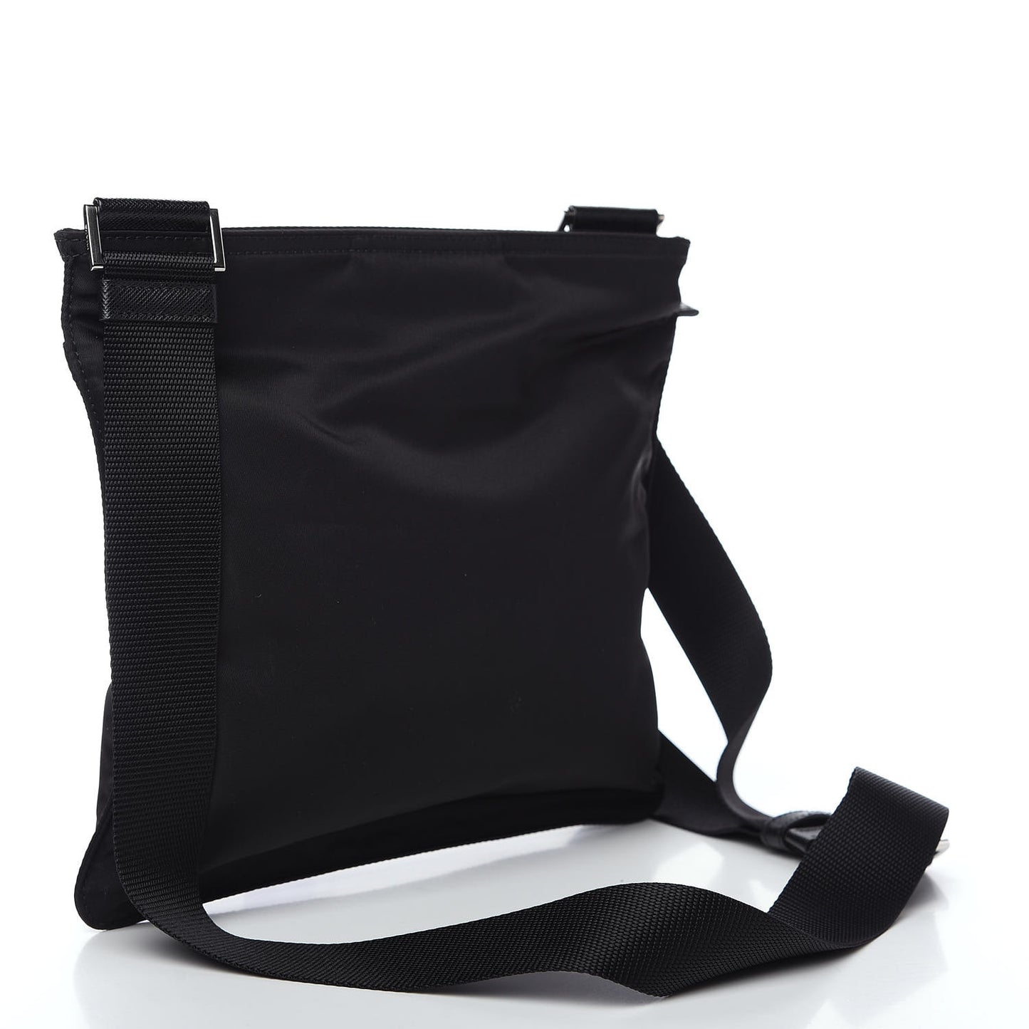Nylon Vela Flat Messenger Bag Black