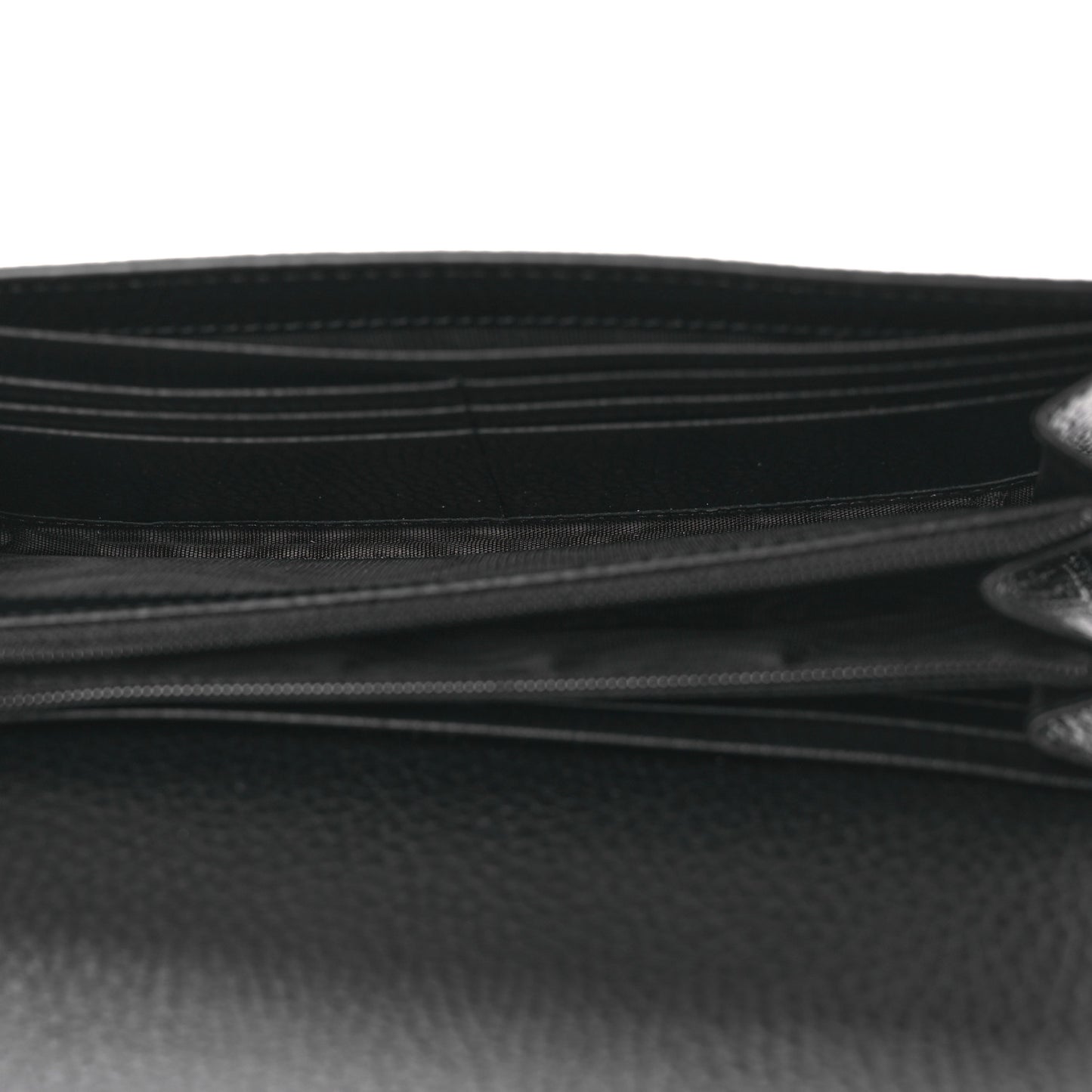 Dollar Calfskin Interlocking G Continental Wallet Black