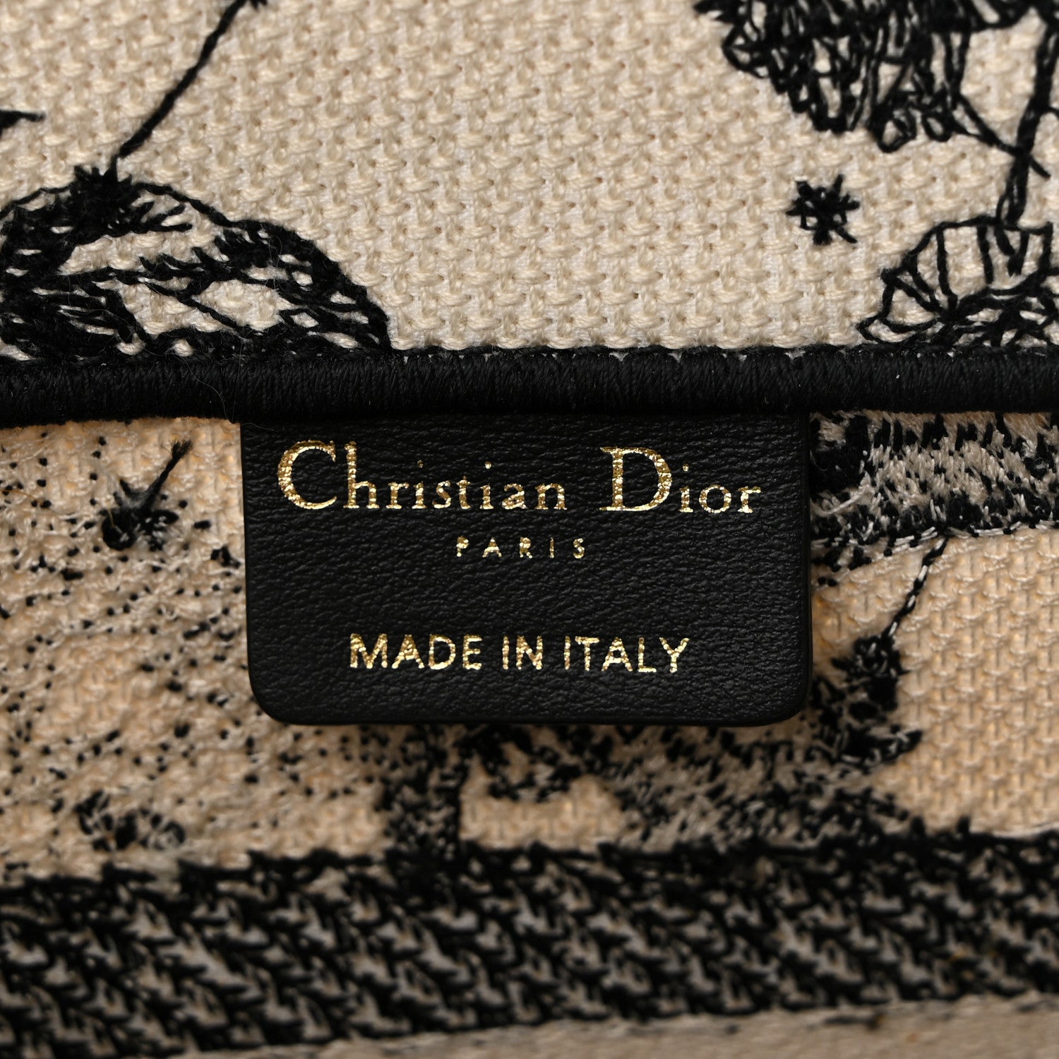 Christian Dior Canvas Embroidered Small Zodiac Toile De Jouy Book Tote Latte 6 of 12