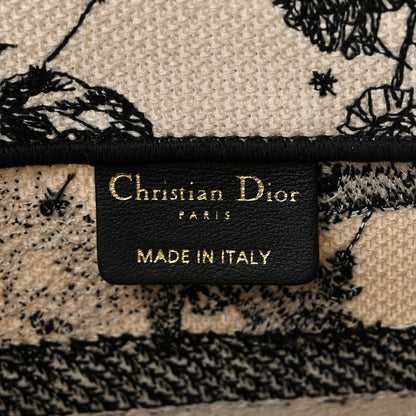 Christian Dior Canvas Embroidered Small Zodiac Toile De Jouy Book Tote Latte 6 of 12