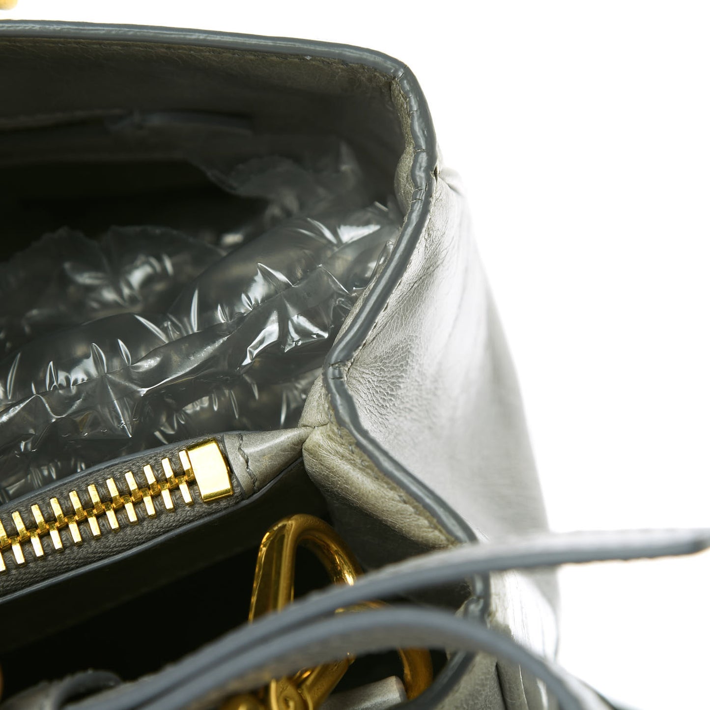 Vitello Shine Top Handle Satchel Nube