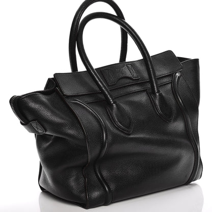 Celine Drummed Calfskin Mini Luggage Black 14 of 14