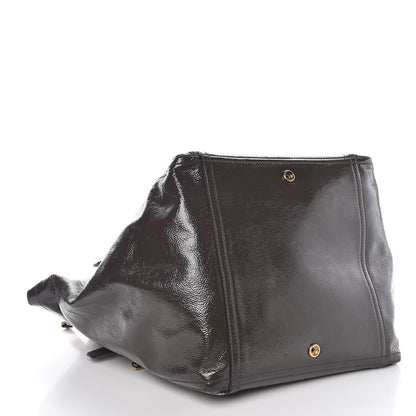 Saint Laurent Patent Medium Downtown Tote Grey 4 of 17