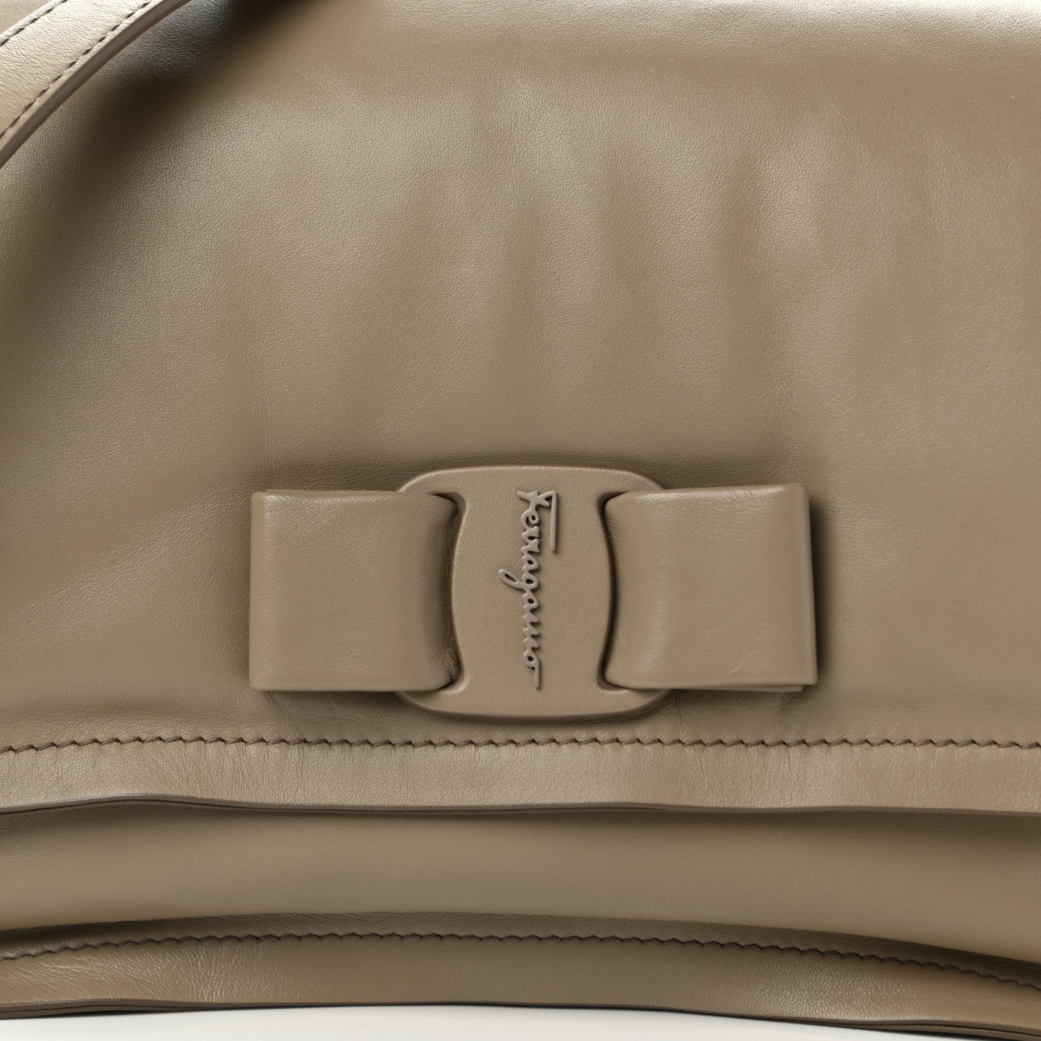 Salvatore Ferragamo Calfskin Small Viva Bow Shoulder Bag Bay Leaf 9 of 11