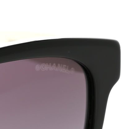 Chanel Acetate Quilted CC Square Sunglasses 5484 White Black 7 of 8