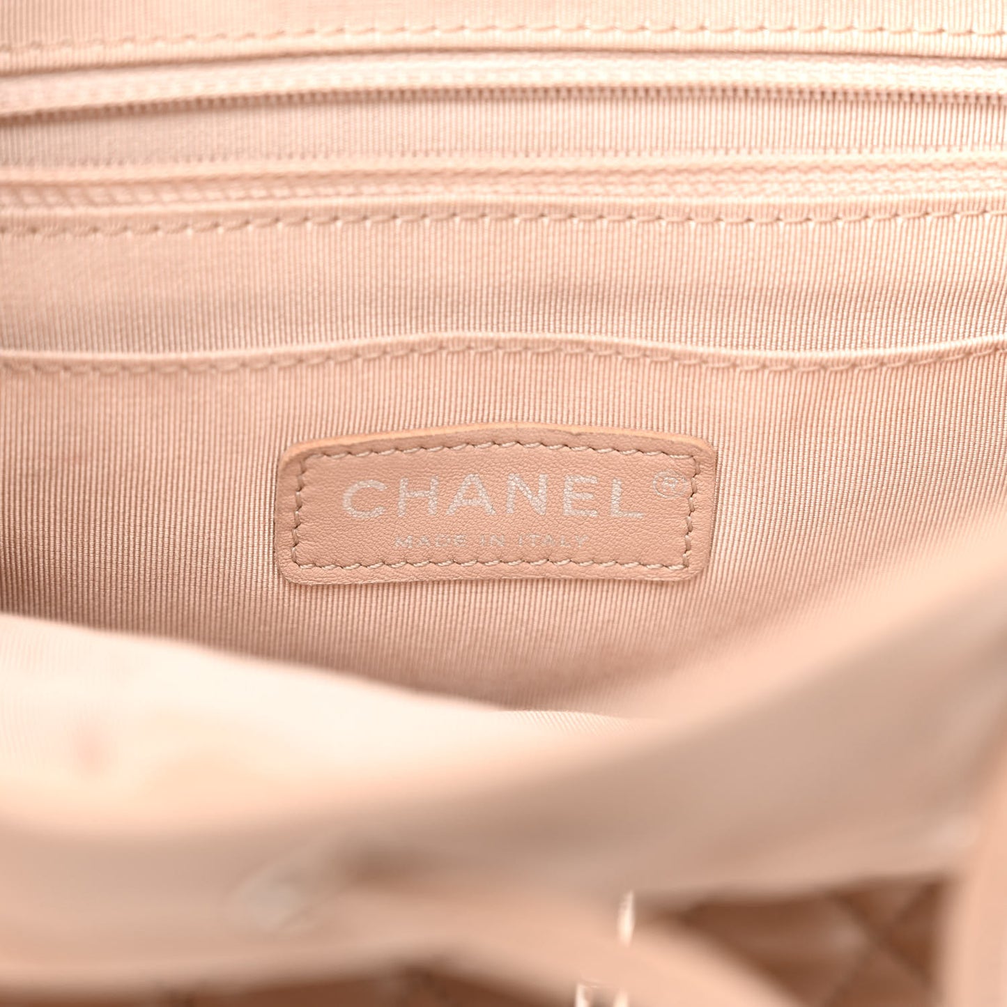 Lambskin Quilted Large Urban Spirit Backpack Beige