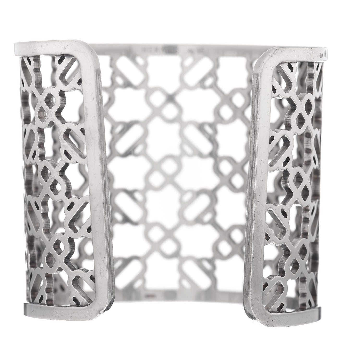 Sterling Silver Passerelle Chaine d'Ancre Cuff Bracelet LG