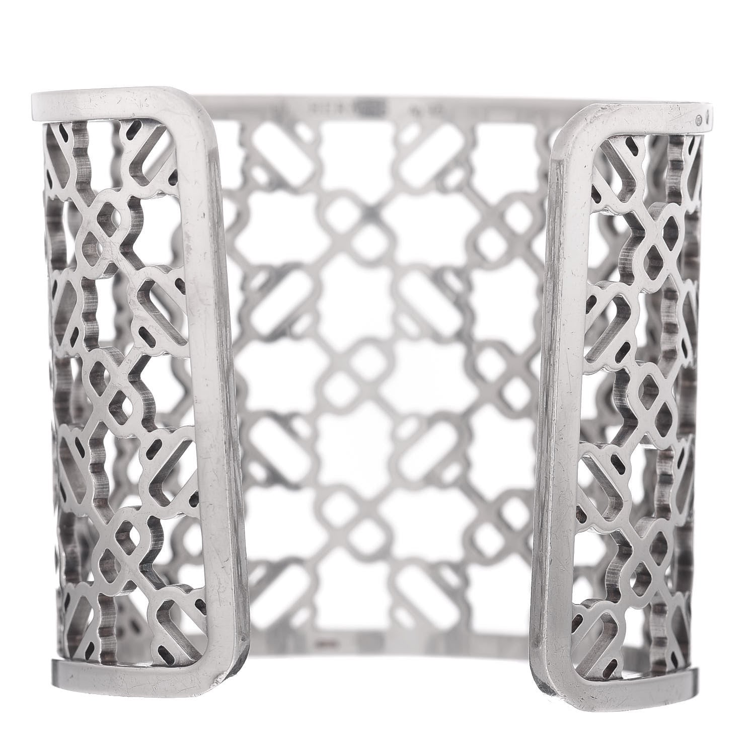 Hermes Sterling Silver Passerelle Chaine d'Ancre Cuff Bracelet LG 3 of 4