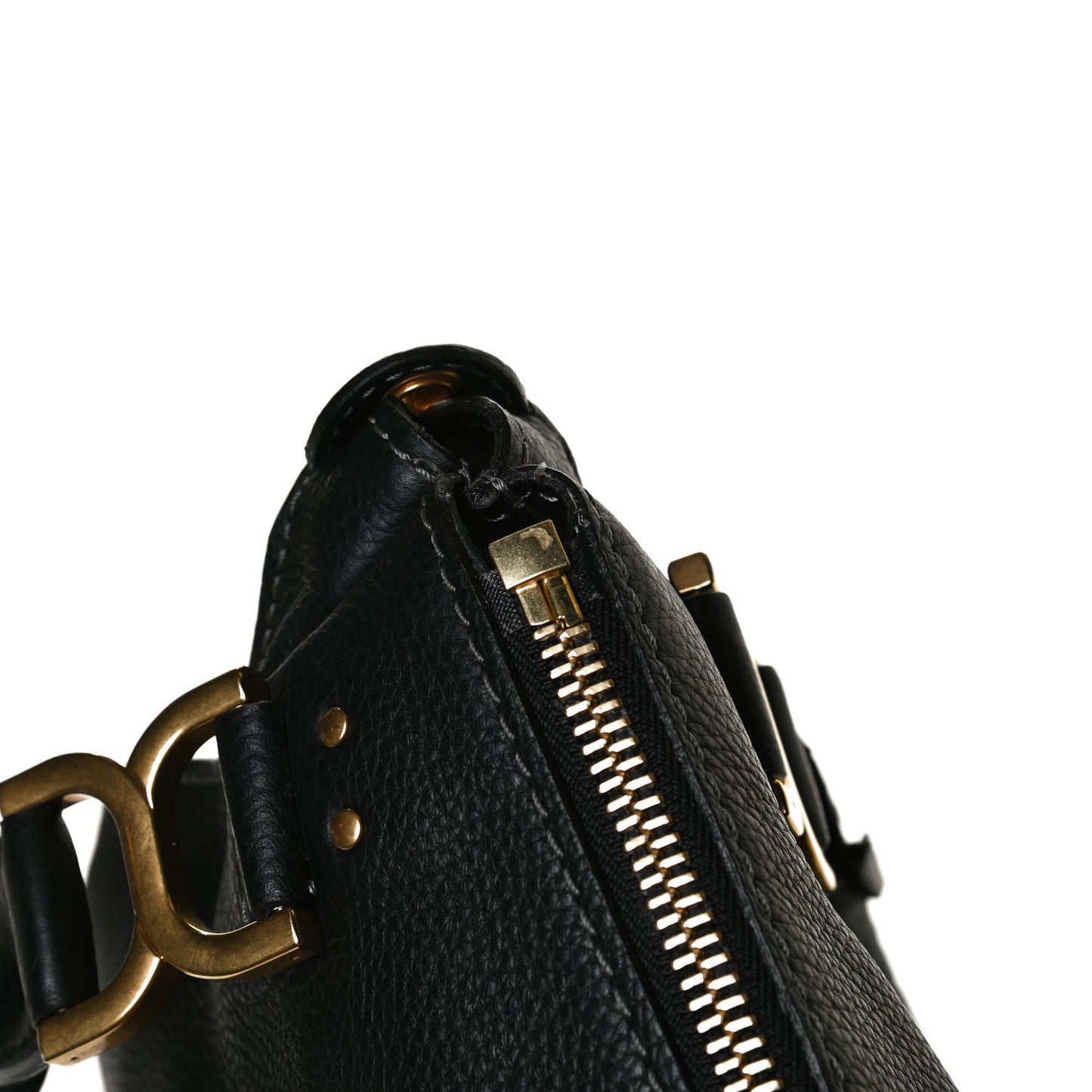 Calfskin Small Marcie Satchel Black