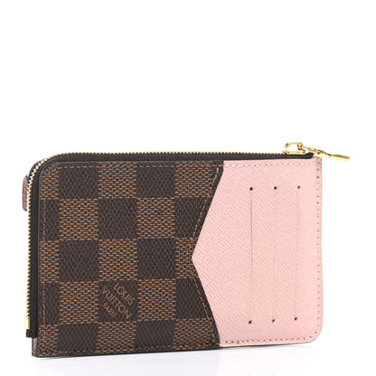 Louis Vuitton Damier Ebene Recto Verso Card Holder Rose Ballerine 3 of 8