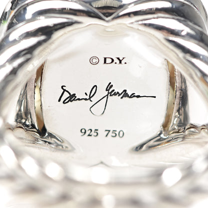 David Yurman Sterling Silver 18K Yellow Gold Diamond Champagne Citrine 14mm Albion Ring 52 6 5 of 5