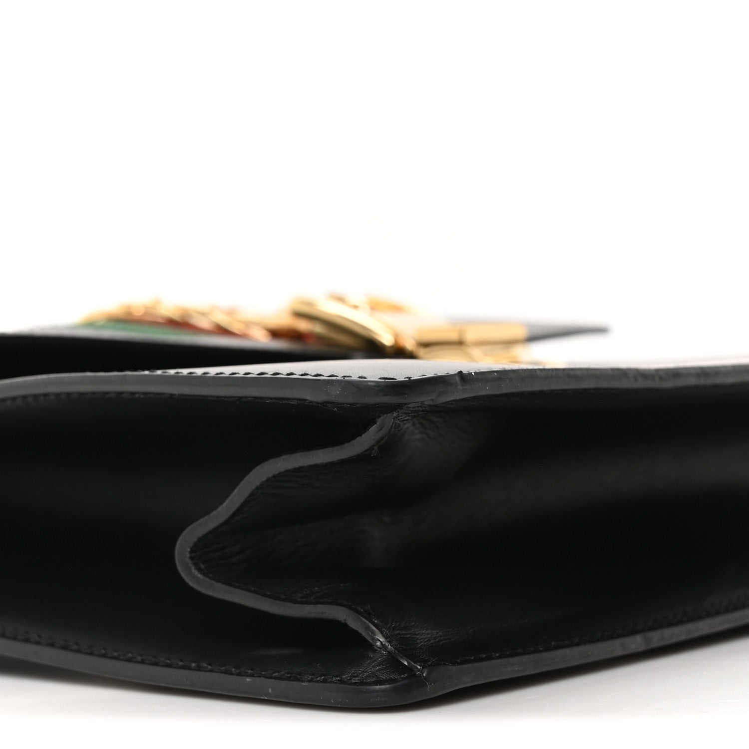 Gucci Calfskin Medium Sylvie Top Handle Bag Black 9 of 10