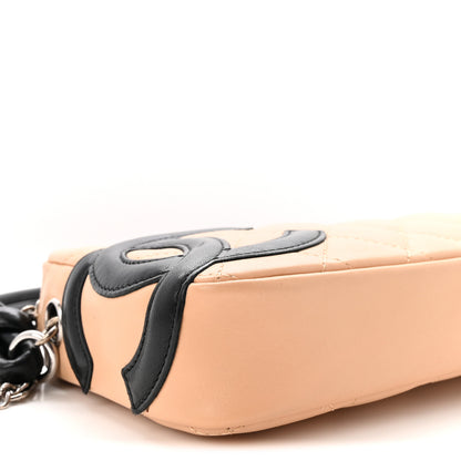 Chanel Calfskin Quilted Cambon Pochette Beige Black 9 of 11