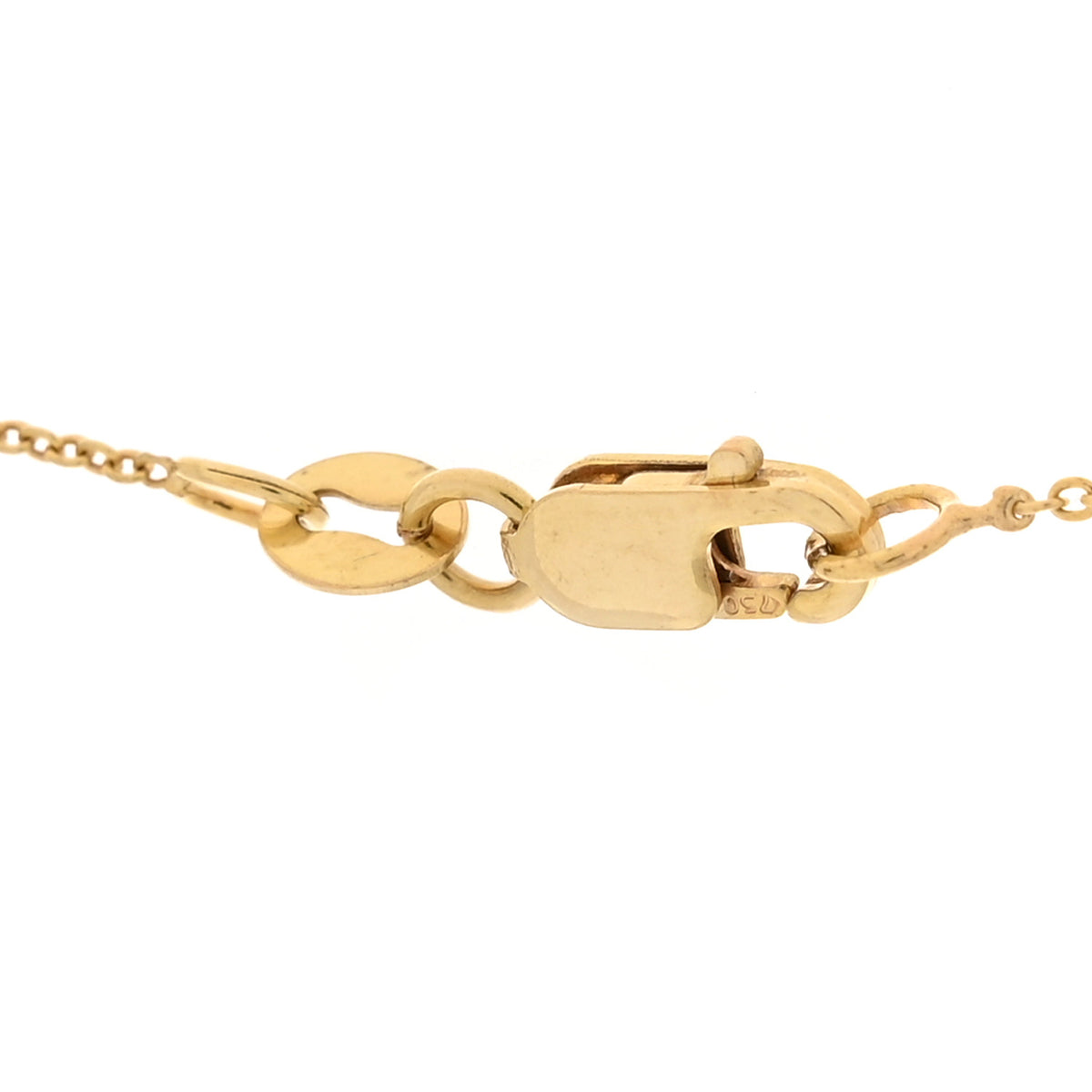 18K Yellow Gold Brown Diamond Teddy Bear Pendant Necklace