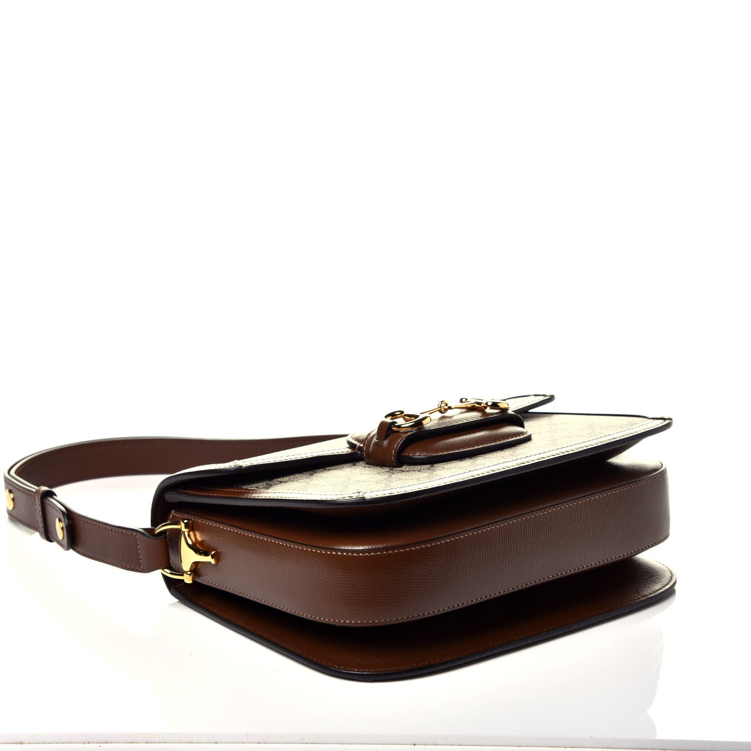 Gucci GG Supreme Monogram Horsebit 1955 Shoulder Bag Beige Brown Sugar 7 of 17