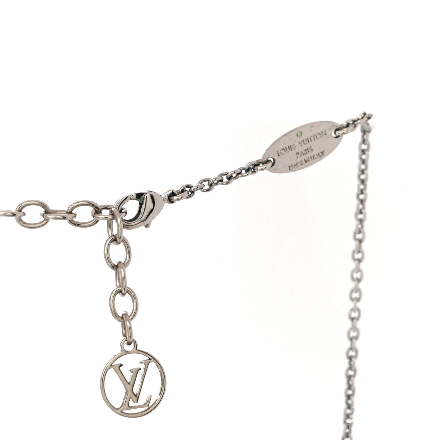 Louis Vuitton Metal Essential V Supple Necklace Silver 1865482