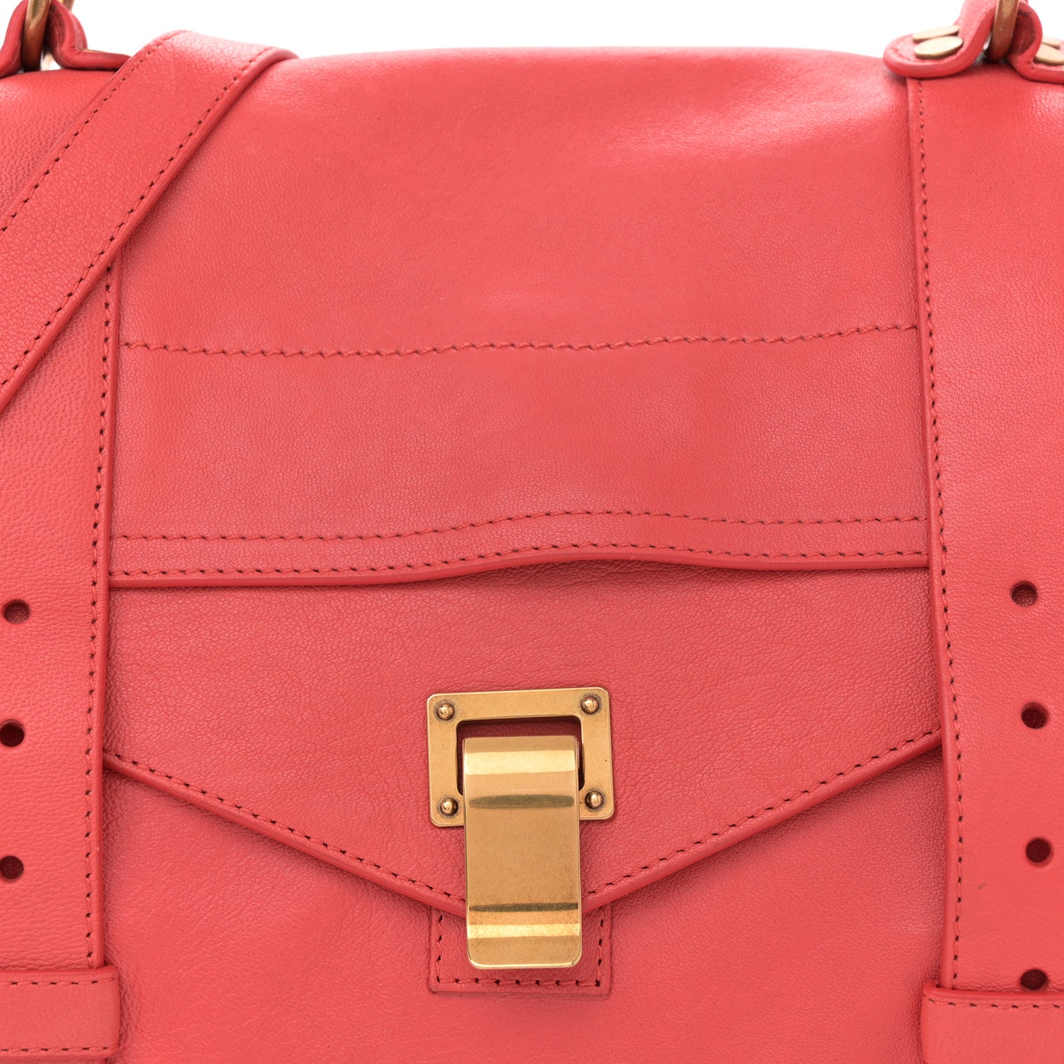 Proenza Schouler Lambskin Medium PS1 Satchel Deep Coral 8 of 13