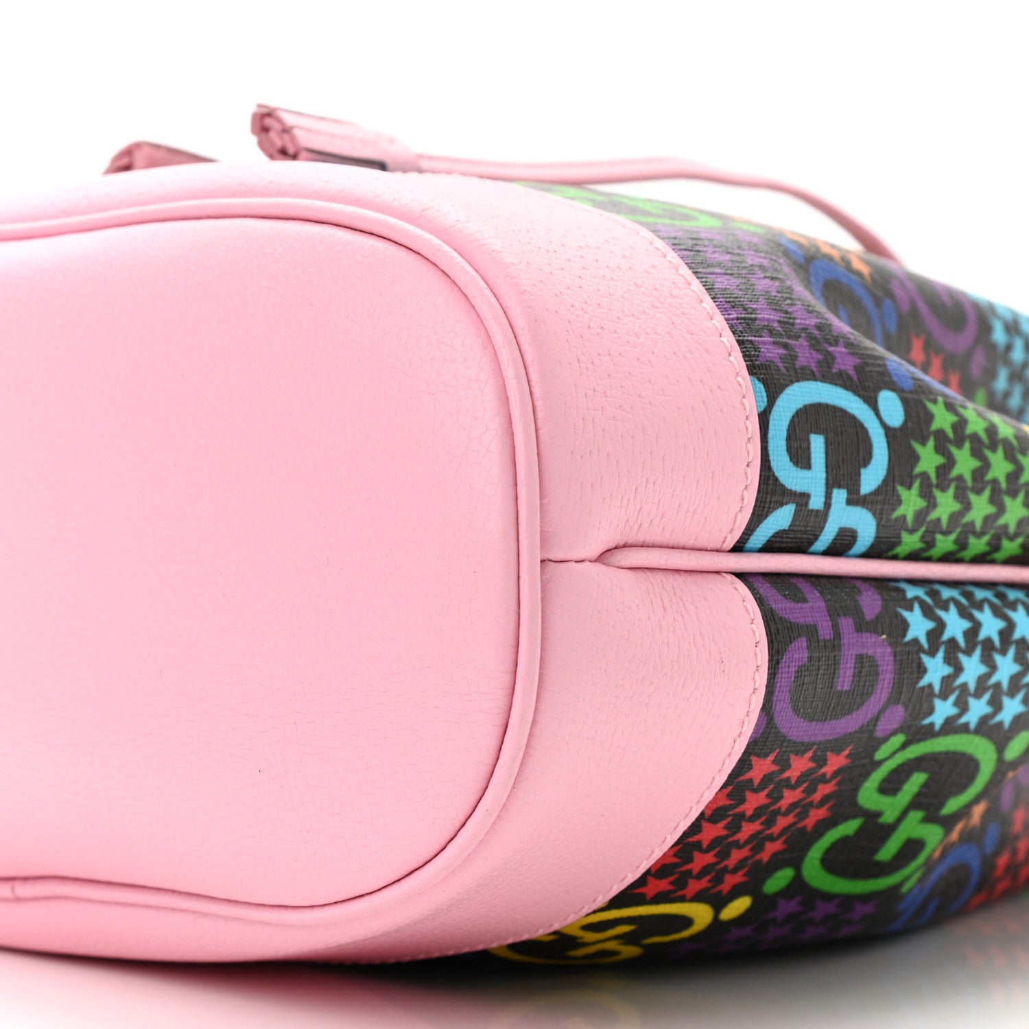 Gucci GG Supreme Monogram Psychedelic Bucket Bag Black Multicolor Sugar Pink 10 of 10