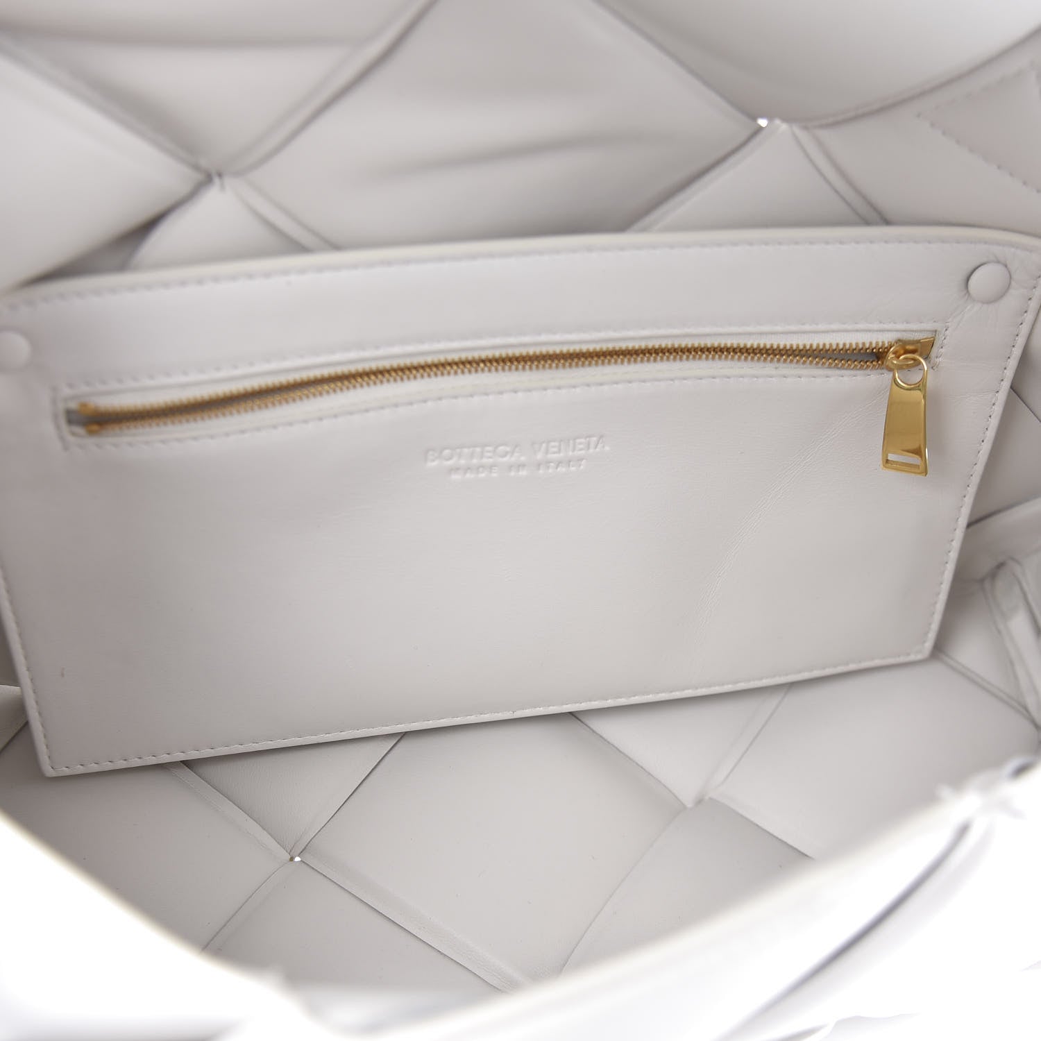 Bottega Veneta Nappa Intreccio Padded Top Handle Shoulder Bag White 5 of 10