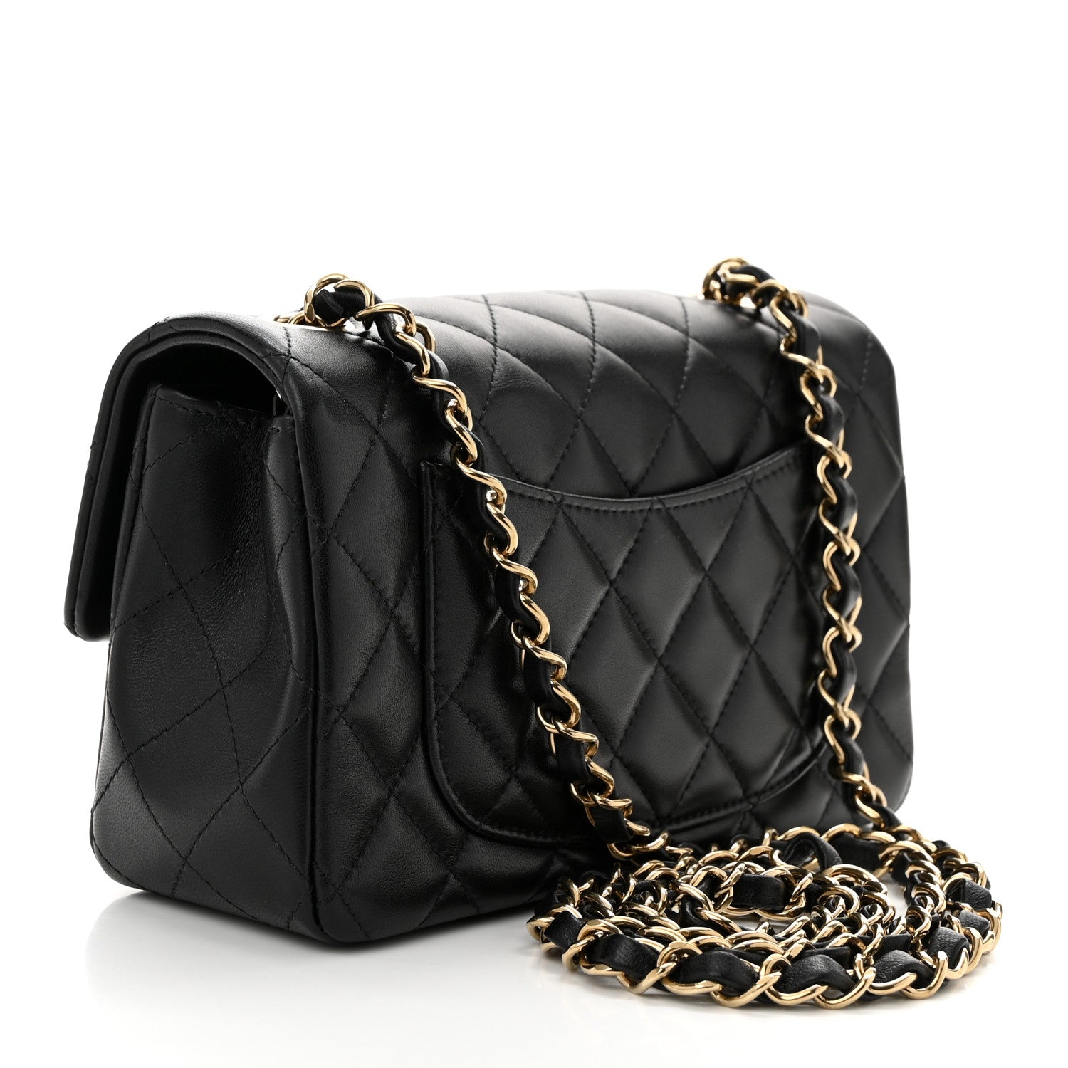 Chanel Lambskin Quilted Mini Rectangular Flap Black 2 of 11