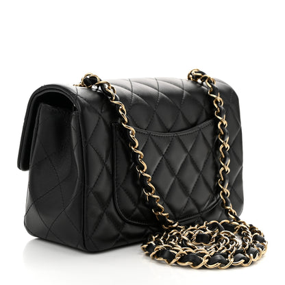 Chanel Lambskin Quilted Mini Rectangular Flap Black 2 of 11