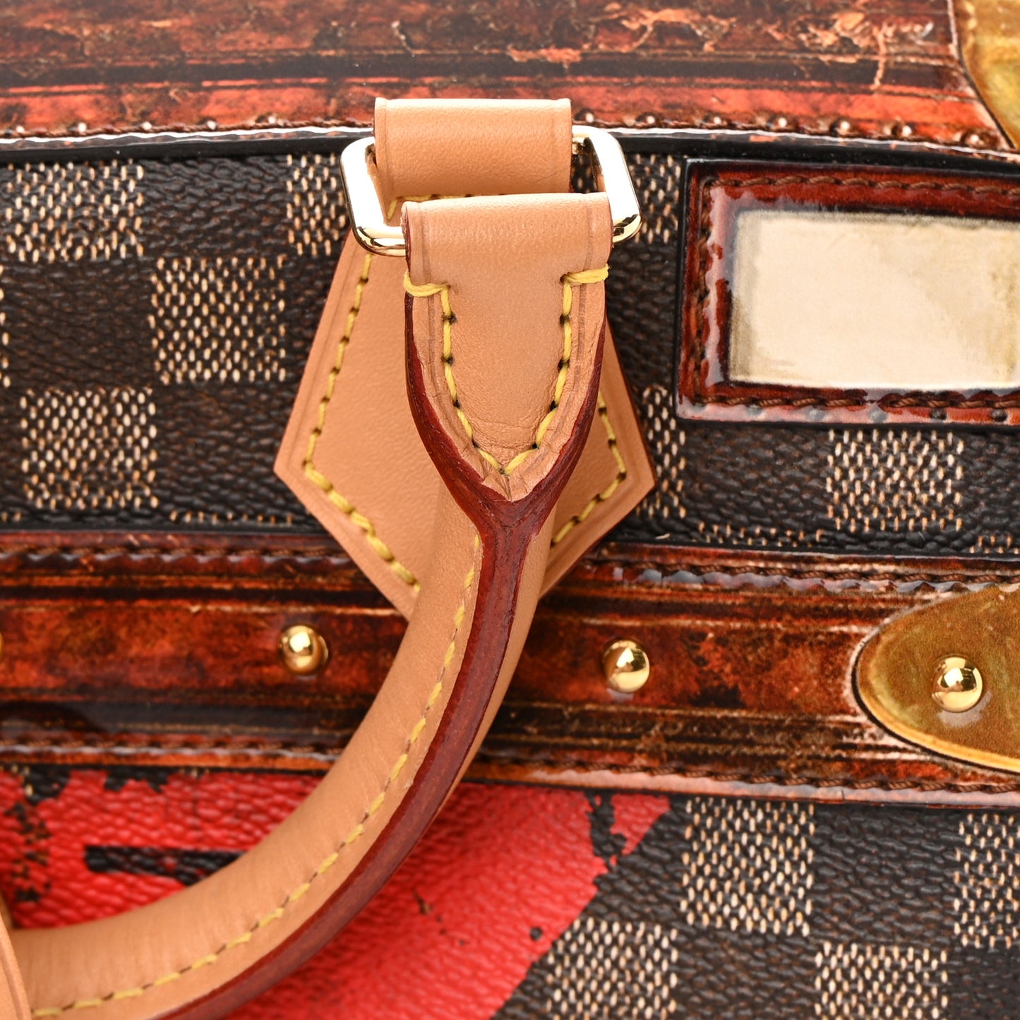 Transformed Damier Ebene Time Trunk Speedy Bandouliere 25 Black