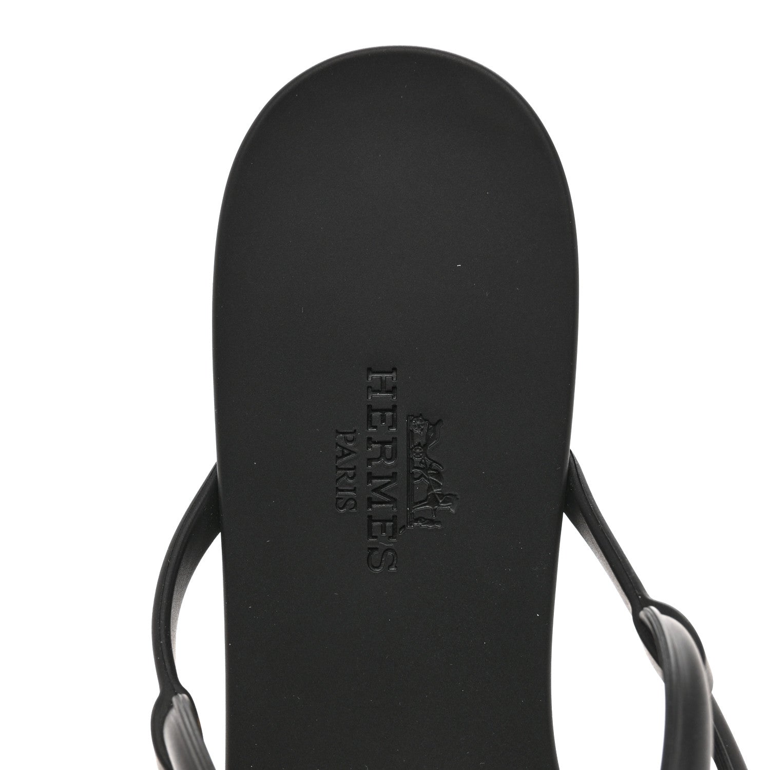 Hermes Rubber Womens Egerie Sandals 36 Black 7 of 11