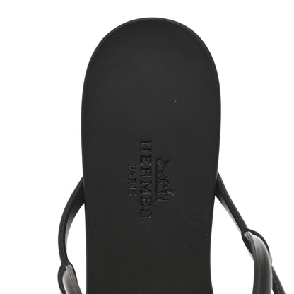 Hermes Rubber Womens Egerie Sandals 36 Black 7 of 11