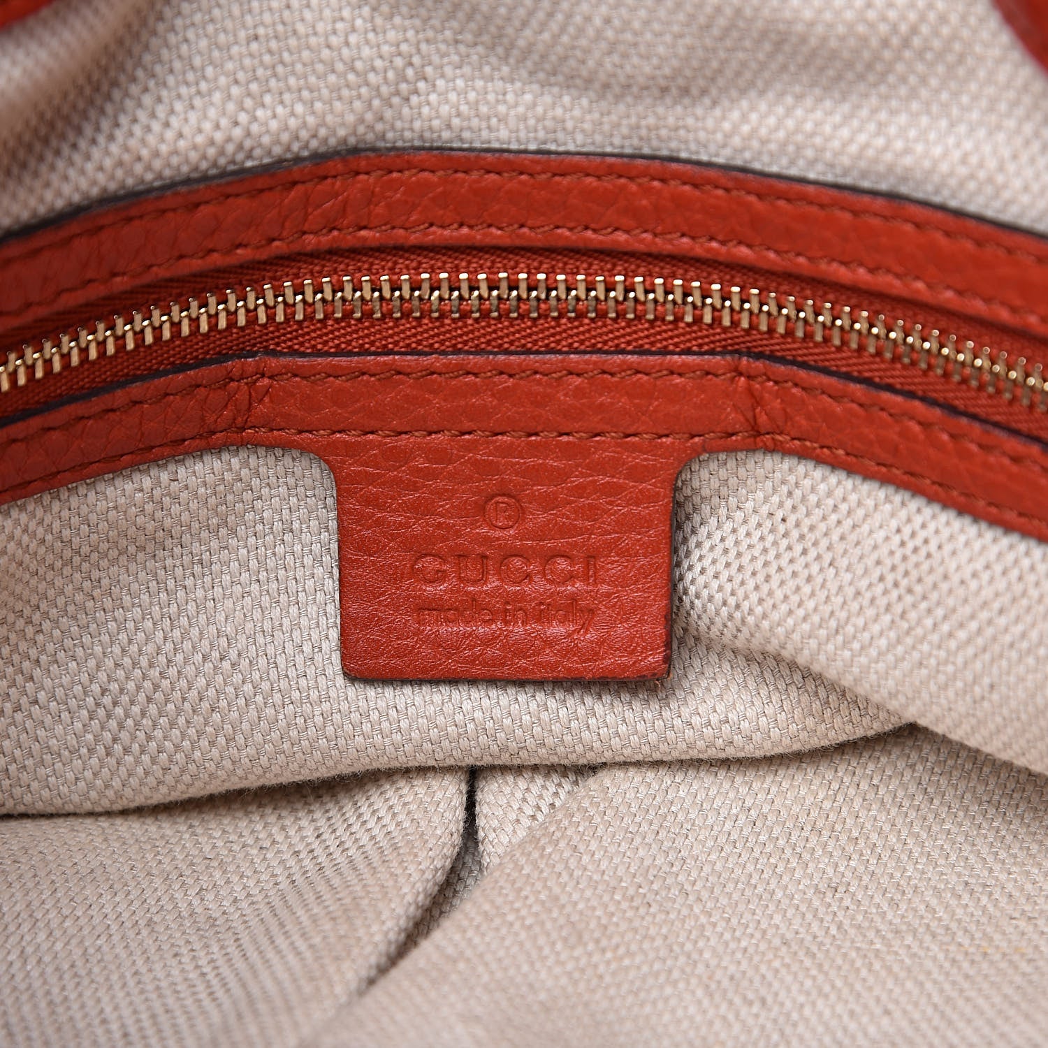 Gucci Pebbled Calfskin Medium Soho Chain Shoulder Bag Sun Orange 6 of 18