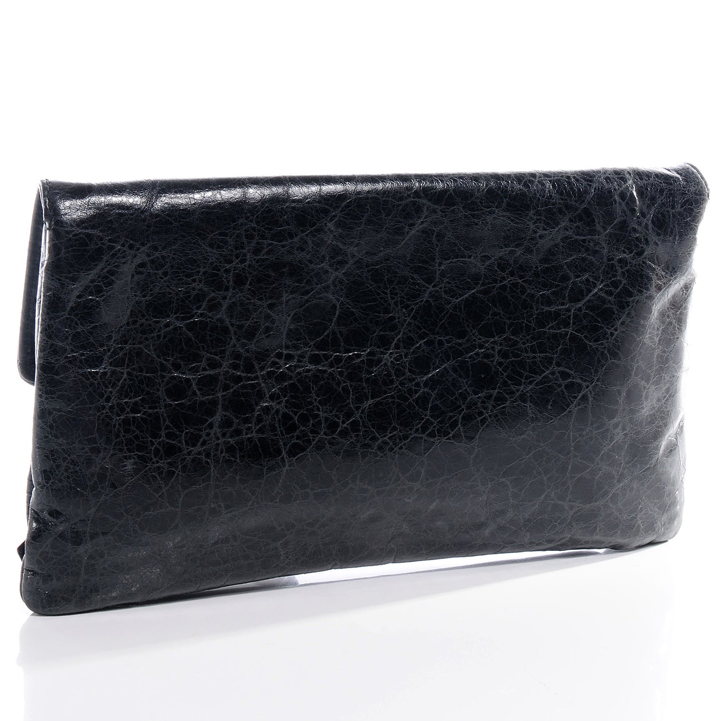 Agneau Giant 21 Silver Hardware Envelope Clutch Anthracite