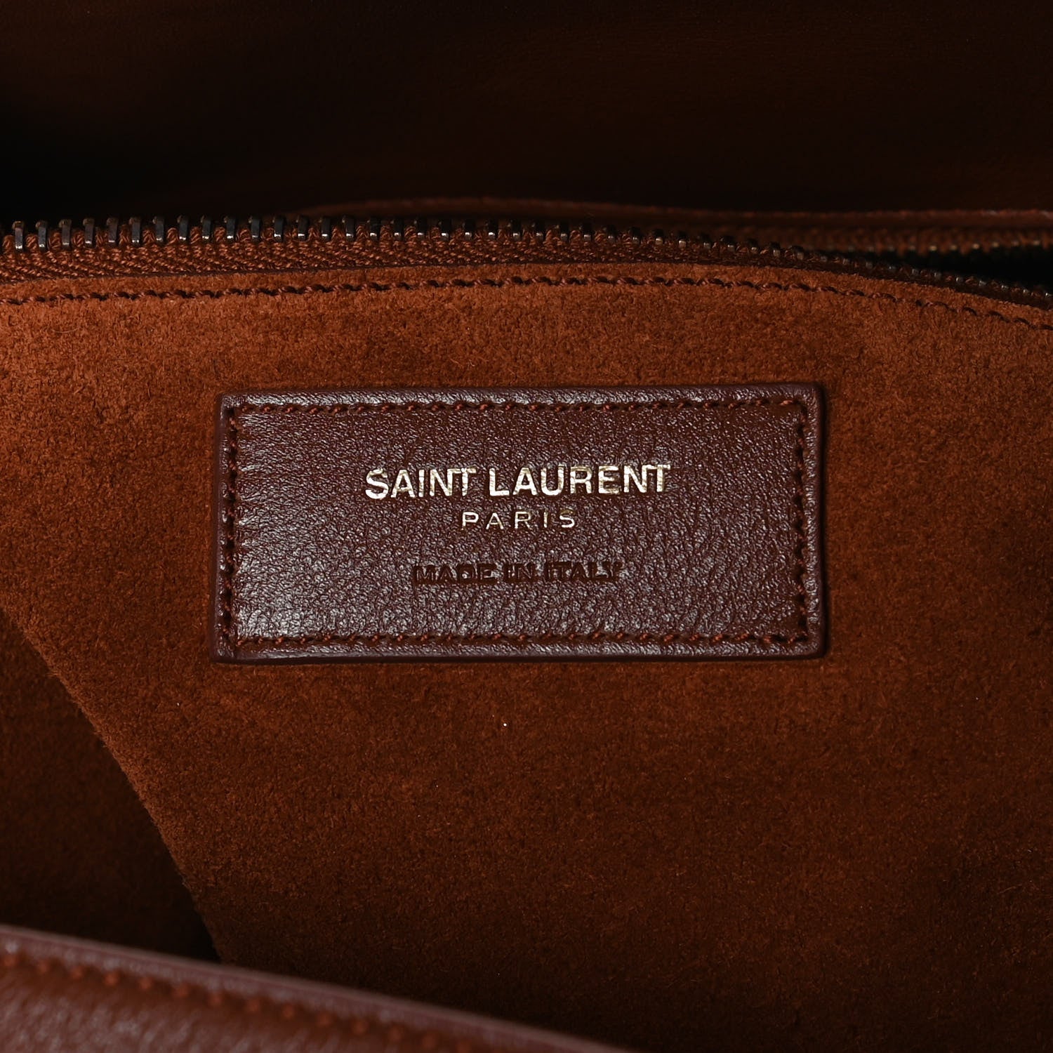 Saint Laurent Calfskin Monogram Hobo Cotto 6 of 10