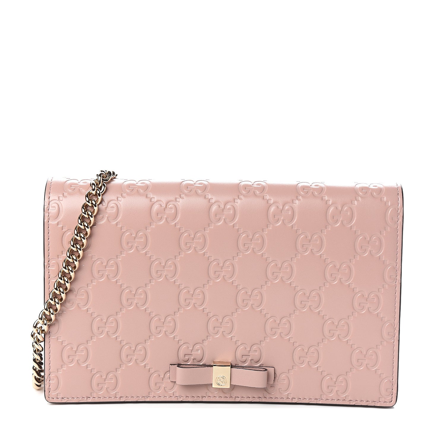 Guccissima Signature Bowy Chain Wallet Dark Cipria
